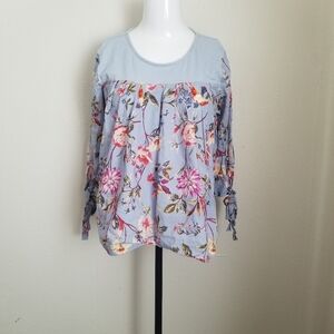 Lauren Conrad Floral Print Women's Top Size S